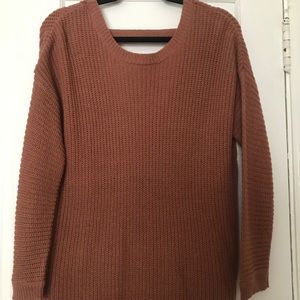 V Back Sweater with Strap